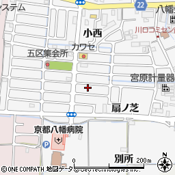 京都府八幡市川口東扇12-15周辺の地図