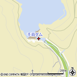 千苅ダム周辺の地図