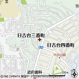 大阪府高槻市日吉台三番町8-4周辺の地図