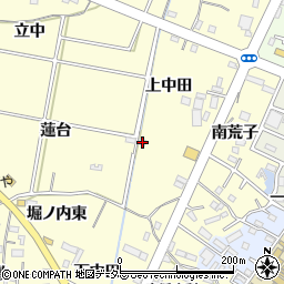 愛知県西尾市上町上中田周辺の地図