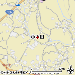静岡県伊豆市小下田周辺の地図