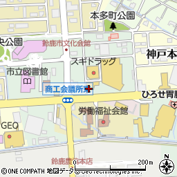 スズキ自販三重スズキアリーナ神戸中央周辺の地図