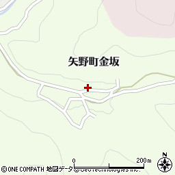 兵庫県相生市矢野町金坂318周辺の地図