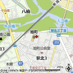 焼津市役所　旭町保育園周辺の地図