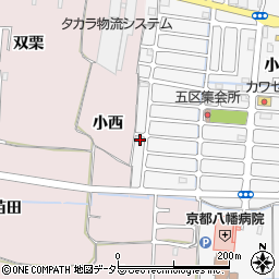 京都府八幡市川口西扇30-1周辺の地図