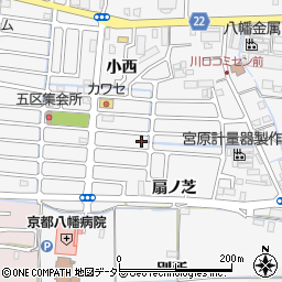 京都府八幡市川口東扇周辺の地図
