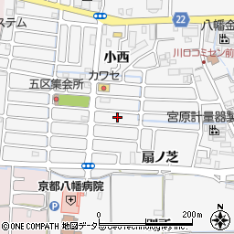 京都府八幡市川口東扇13周辺の地図