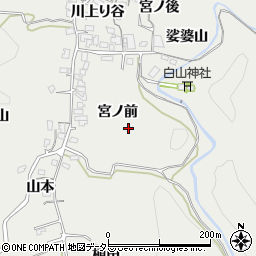 京都府宇治市白川周辺の地図