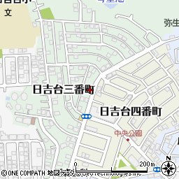 大阪府高槻市日吉台三番町8周辺の地図