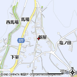 愛知県豊川市萩町（新屋）周辺の地図