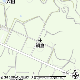 愛知県新城市一鍬田鍋倉周辺の地図