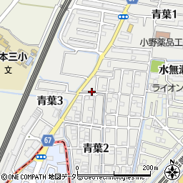 大阪府三島郡島本町青葉周辺の地図
