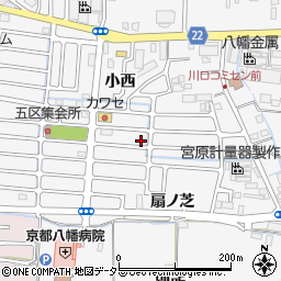 京都府八幡市川口東扇14-3周辺の地図