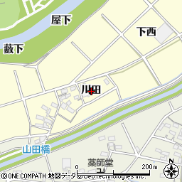 愛知県西尾市小島町川田周辺の地図