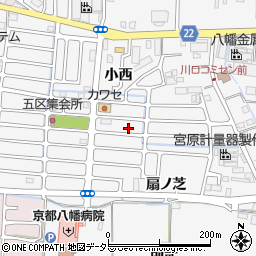 京都府八幡市川口東扇14-5周辺の地図