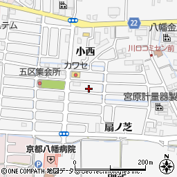 京都府八幡市川口東扇14-6周辺の地図