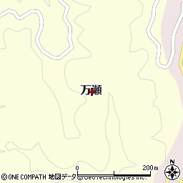静岡県磐田市万瀬周辺の地図