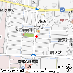 京都府八幡市川口東扇14-11周辺の地図