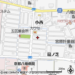 京都府八幡市川口東扇14-8周辺の地図