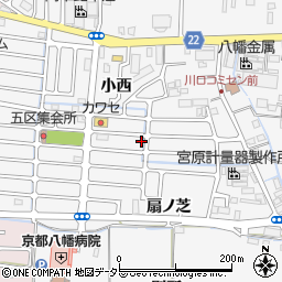 京都府八幡市川口東扇14-1周辺の地図