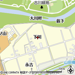 愛知県西尾市小島町下川周辺の地図
