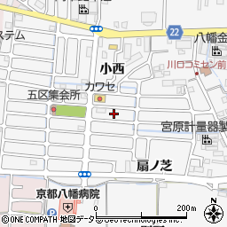 京都府八幡市川口東扇14周辺の地図