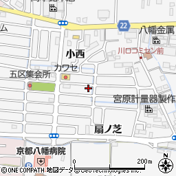 京都府八幡市川口東扇14-19周辺の地図