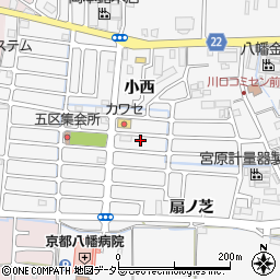 京都府八幡市川口東扇14-15周辺の地図