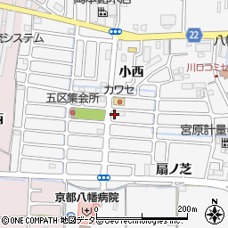 京都府八幡市川口東扇14-12周辺の地図