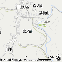 京都府宇治市白川宮ノ前周辺の地図