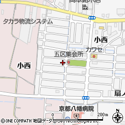 京都府八幡市川口西扇18-2周辺の地図