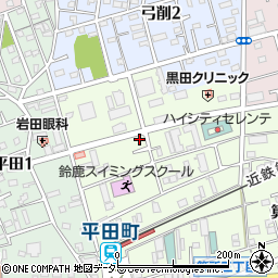 〒513-0843 三重県鈴鹿市平田東町の地図