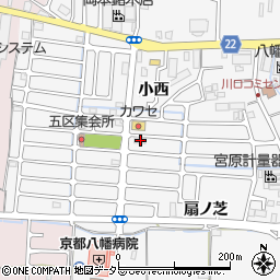 京都府八幡市川口東扇14-13周辺の地図