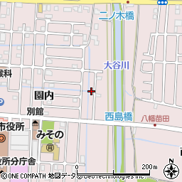 京都府八幡市八幡西島18-18周辺の地図