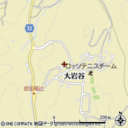 兵庫県宝塚市玉瀬大岩谷周辺の地図