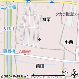 京都府八幡市八幡双栗65-97周辺の地図