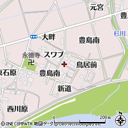 愛知県新城市豊島スワブ周辺の地図