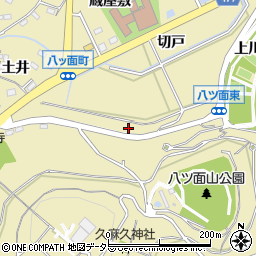 愛知県西尾市八ツ面町（山下）周辺の地図