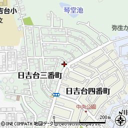 大阪府高槻市日吉台三番町8-14周辺の地図