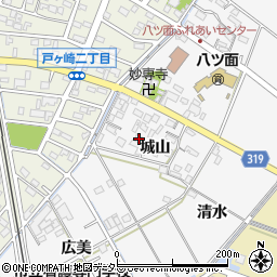 愛知県西尾市戸ケ崎町城山周辺の地図