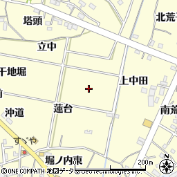 愛知県西尾市上町上中田西周辺の地図