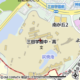 兵庫県三田市南が丘2丁目周辺の地図