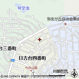 大阪府高槻市日吉台四番町3周辺の地図