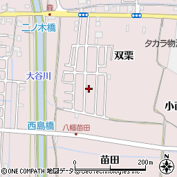 京都府八幡市八幡双栗65-24周辺の地図