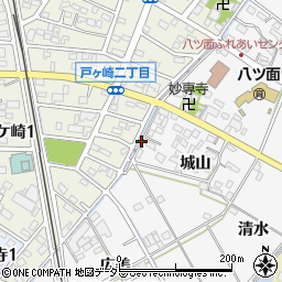 愛知県西尾市戸ケ崎町亀田周辺の地図