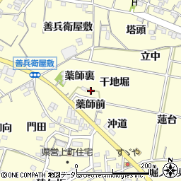 愛知県西尾市上町薬師裏15周辺の地図