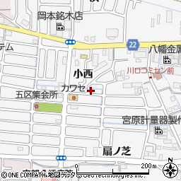 京都府八幡市川口東扇17-4周辺の地図