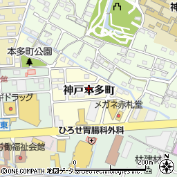 三重県鈴鹿市神戸本多町周辺の地図