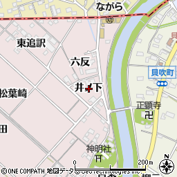 愛知県西尾市上永良町井ノ下周辺の地図