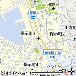 愛知県常滑市保示町周辺の地図